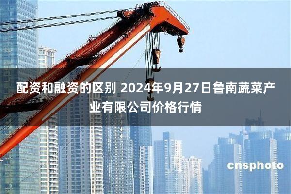 配资和融资的区别 2024年9月27日鲁南蔬菜产业有限公司价格行情